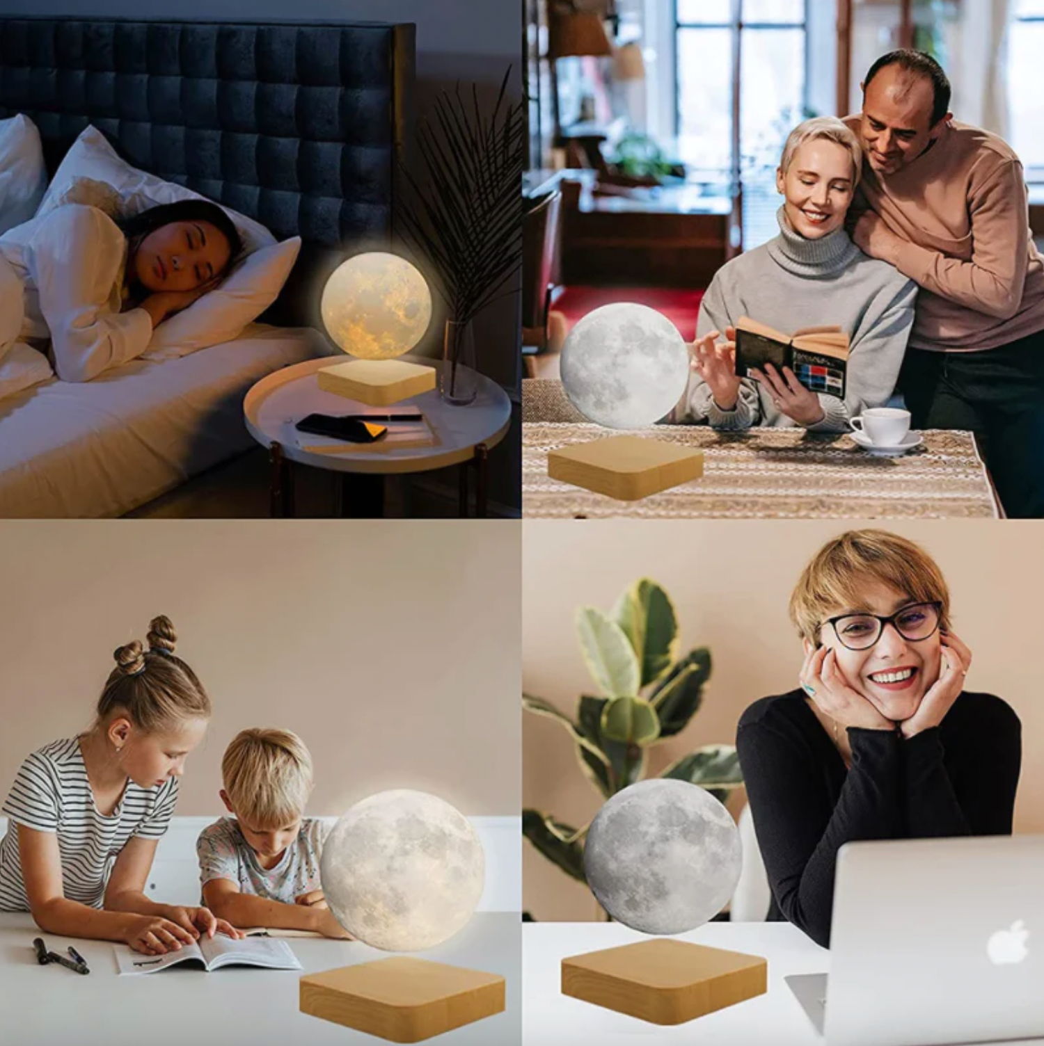 Magic Moon Lamp – Lampada LED galleggiante con calda illuminazione ambientale, perfetta per l'arredamento della casa