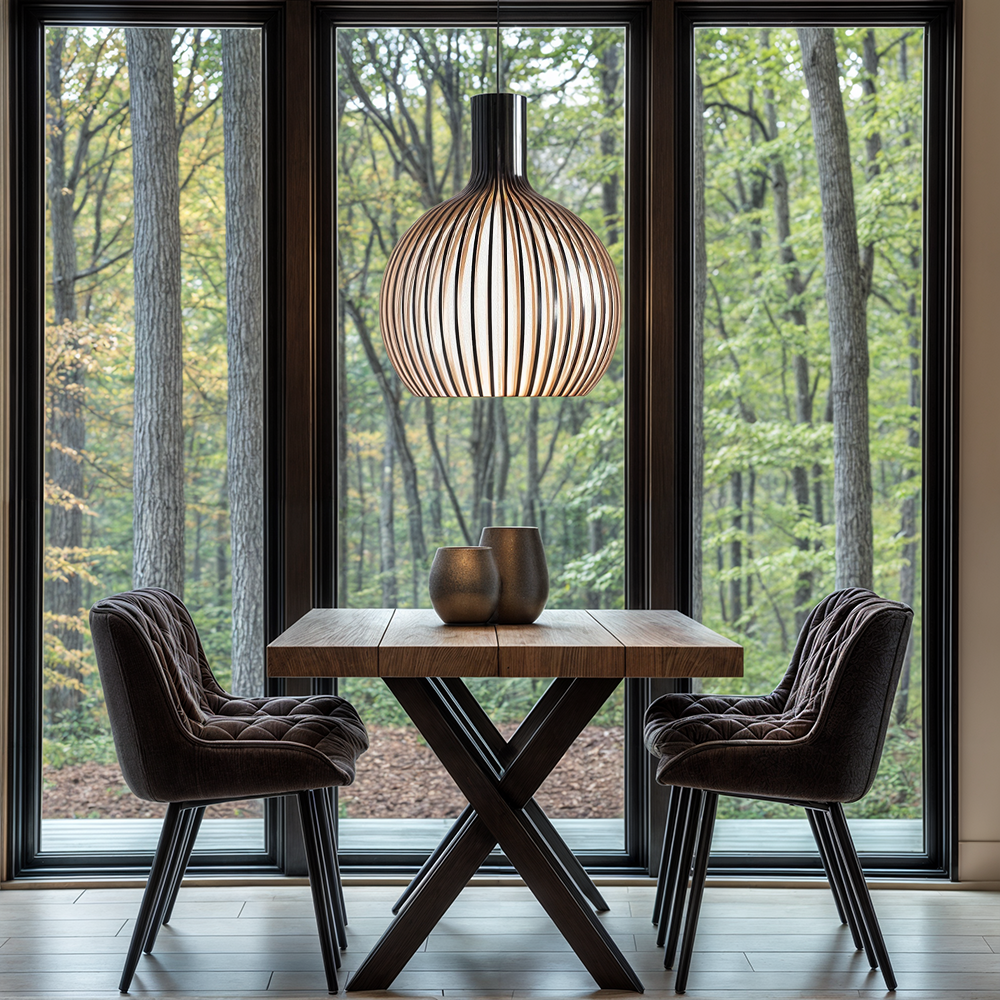 Nordic houten kooi hanglamp kroonluchter