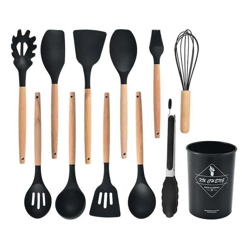 Conjunto de Utensílios de Silicone