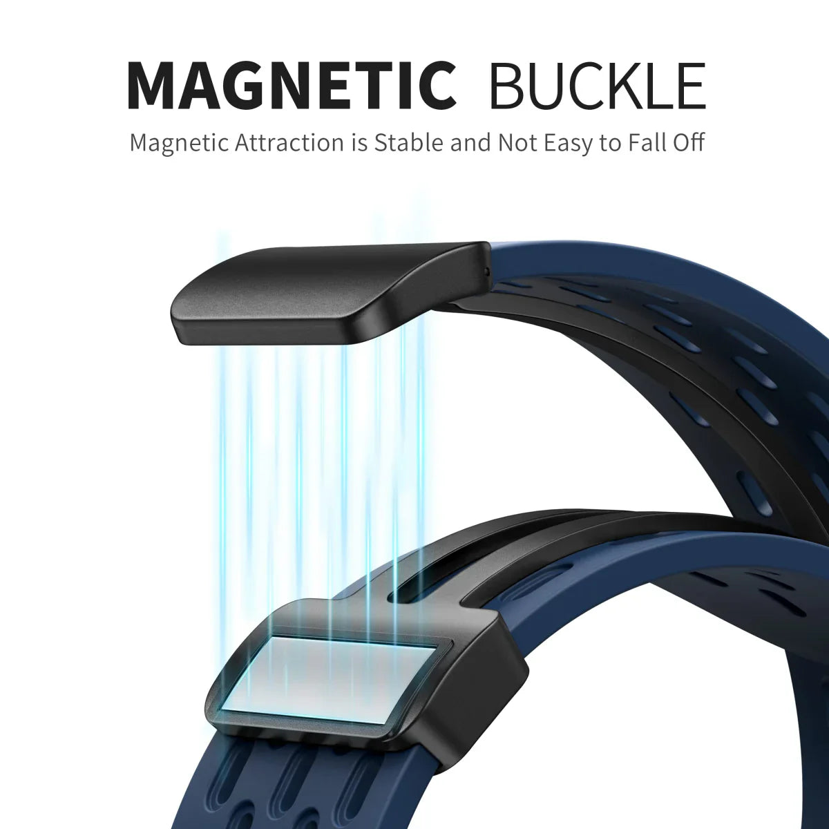 Bracelet en silicone magnétique et respirant pour Apple Watch