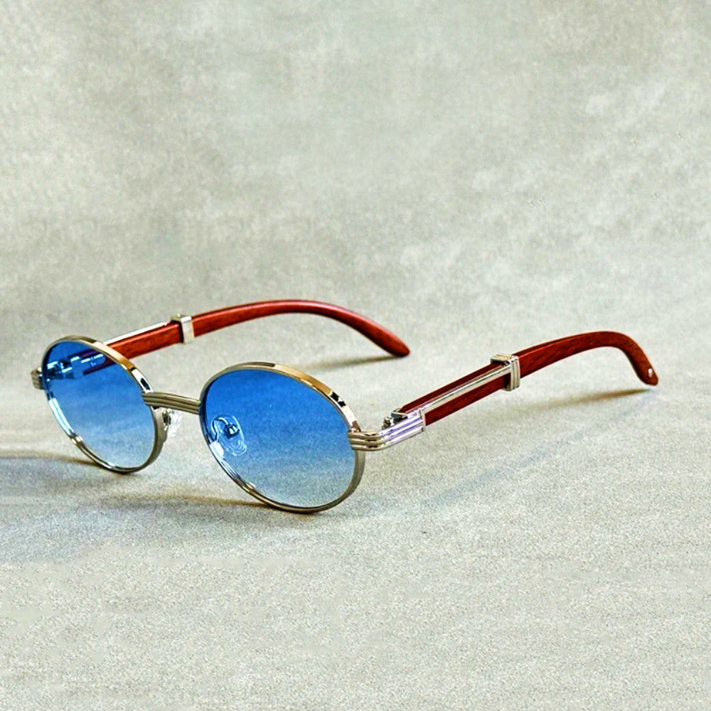 Klassische Vintage-Sonnenbrille mit rundem Rahmen