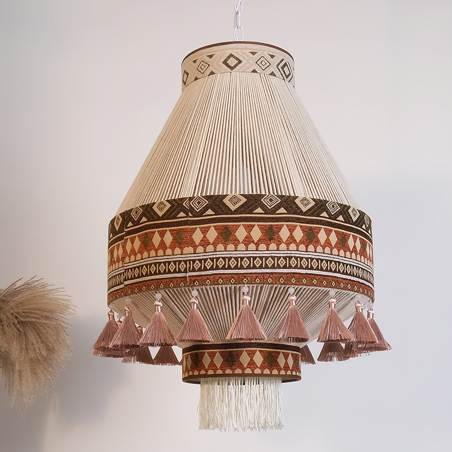 Bohemian – Lampada a sospensione con frange