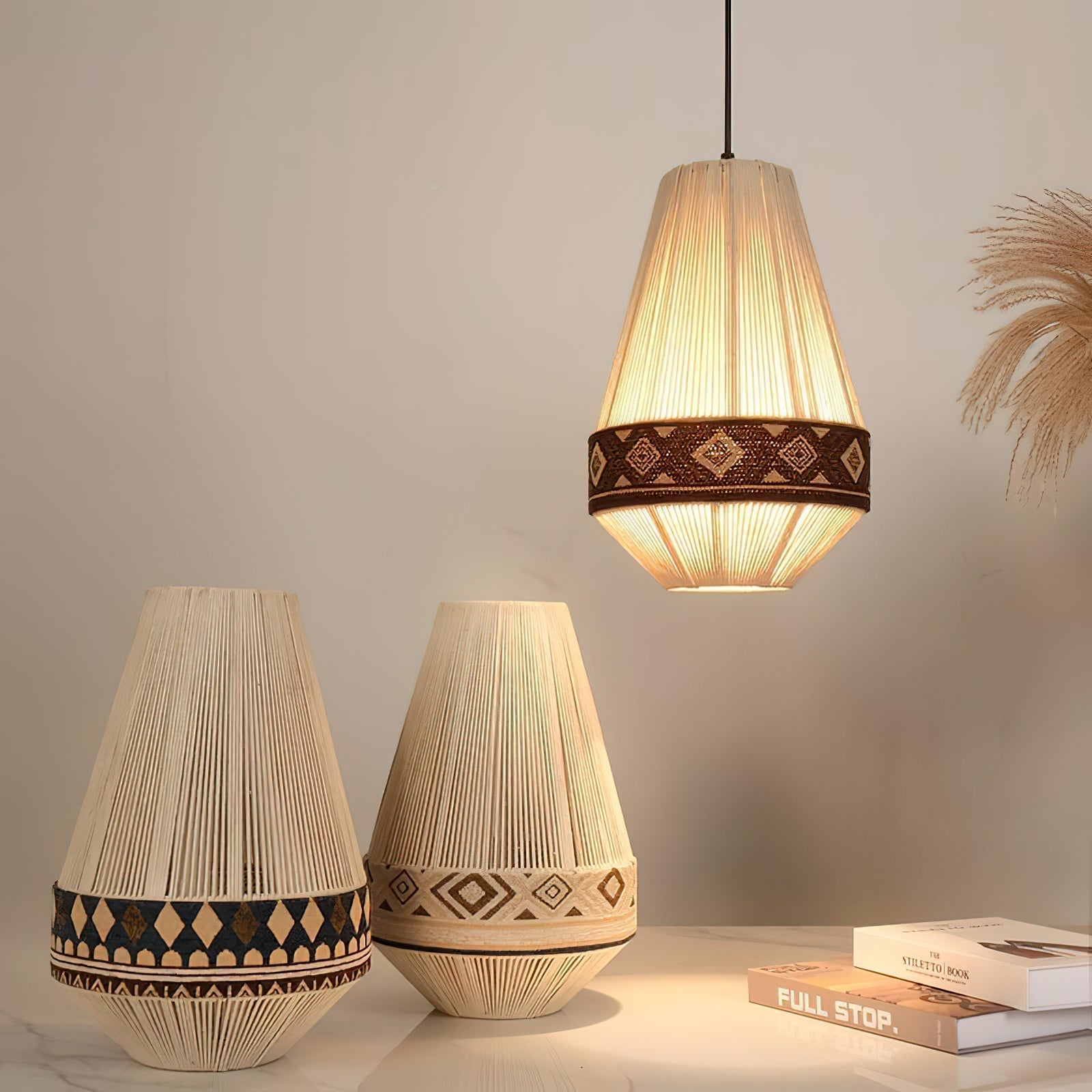 Bohemian – Lampada a sospensione con frange