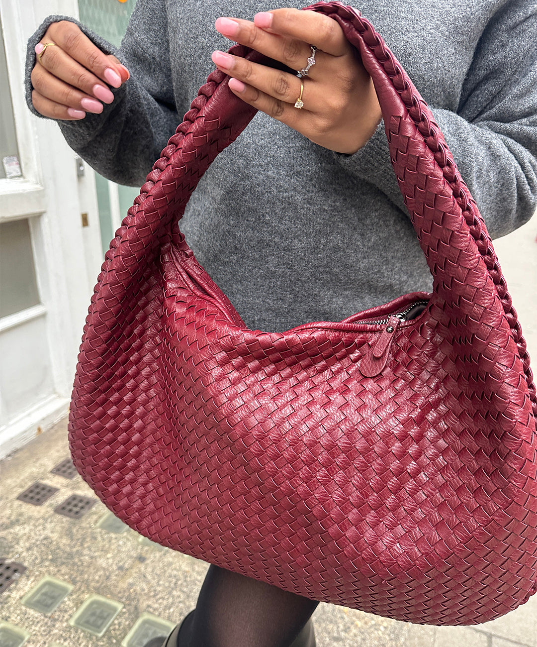 Giorgio Serafini | Borsa Hobo Rosso Ciliegia