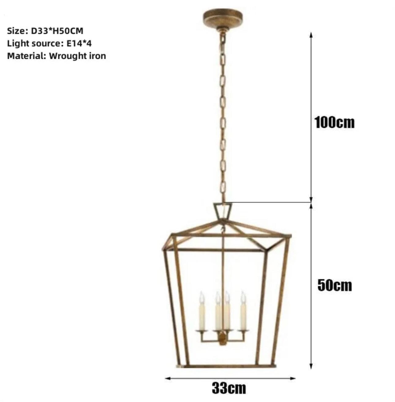 Vrimlo Retro Candle Cage Pendant