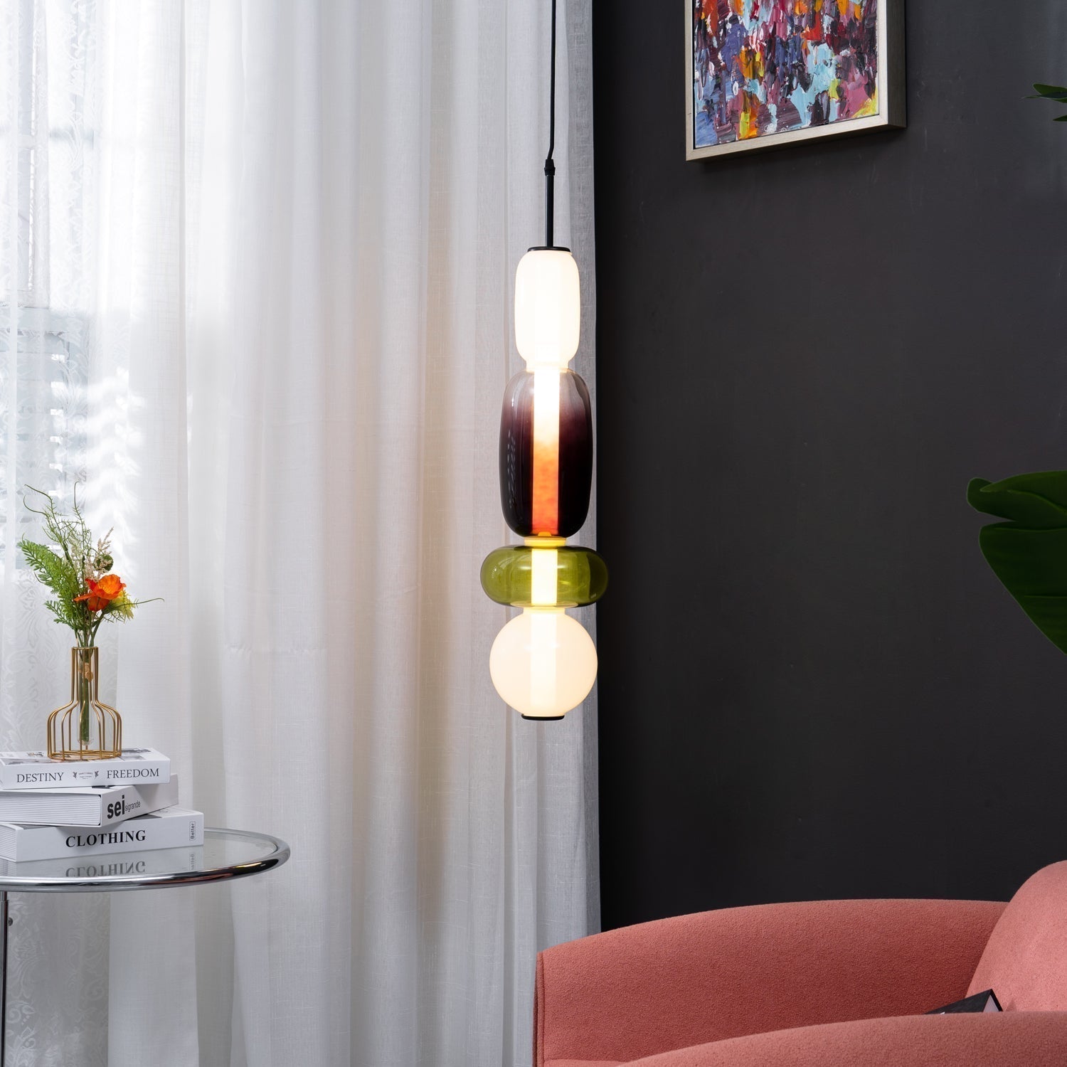 CandyGlow – Lampe à suspension en verre de sucre