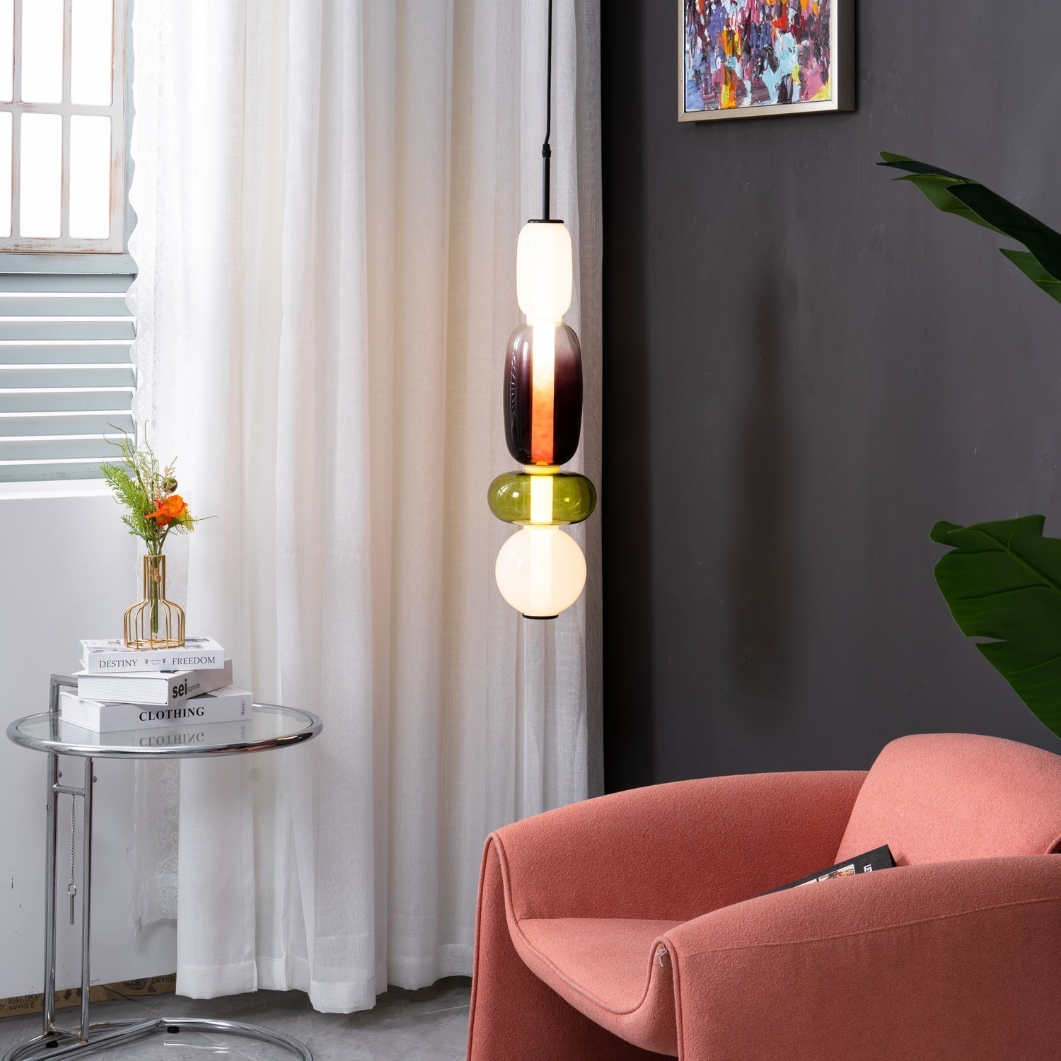 CandyGlow – Lampe à suspension en verre de sucre