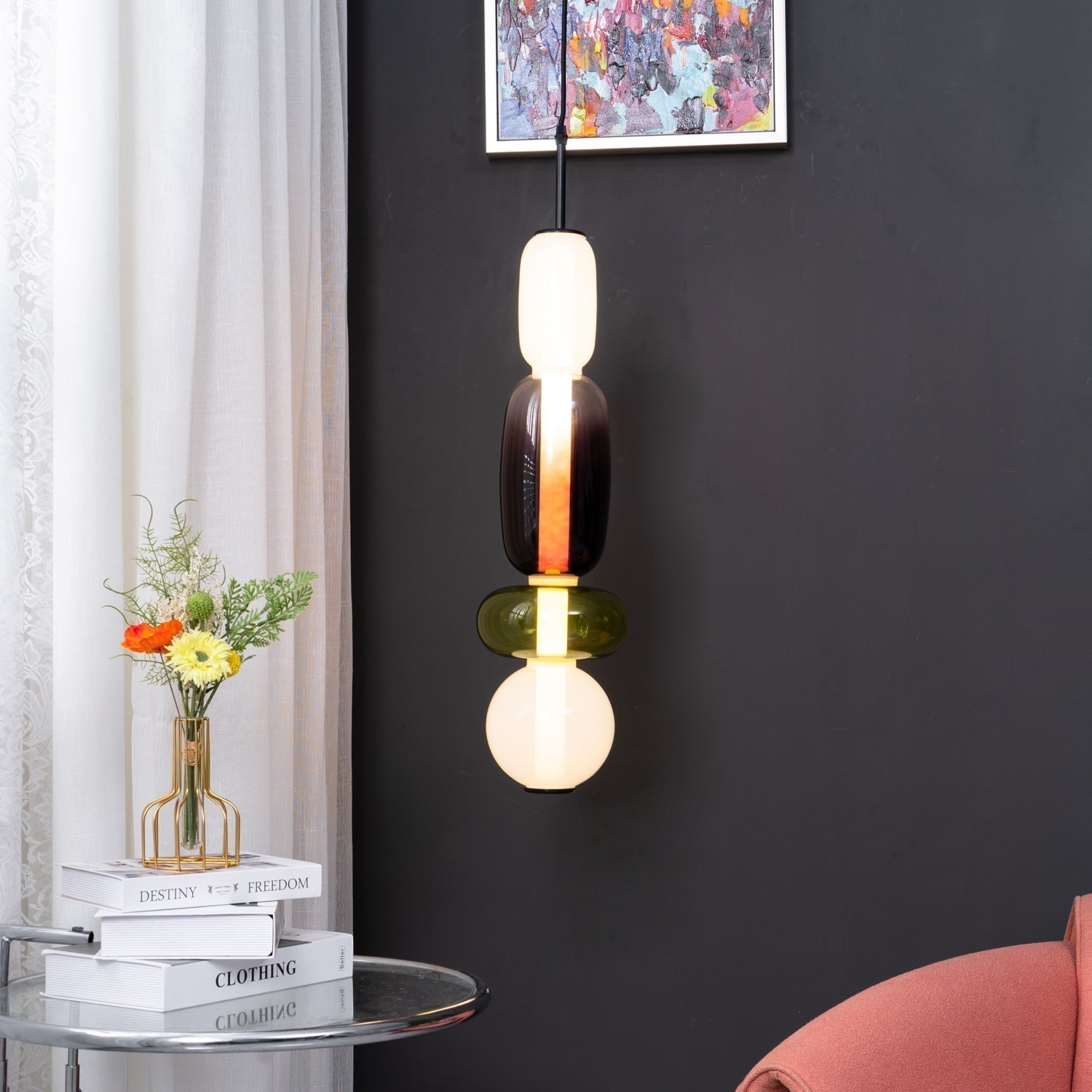 CandyGlow – Lampe à suspension en verre de sucre