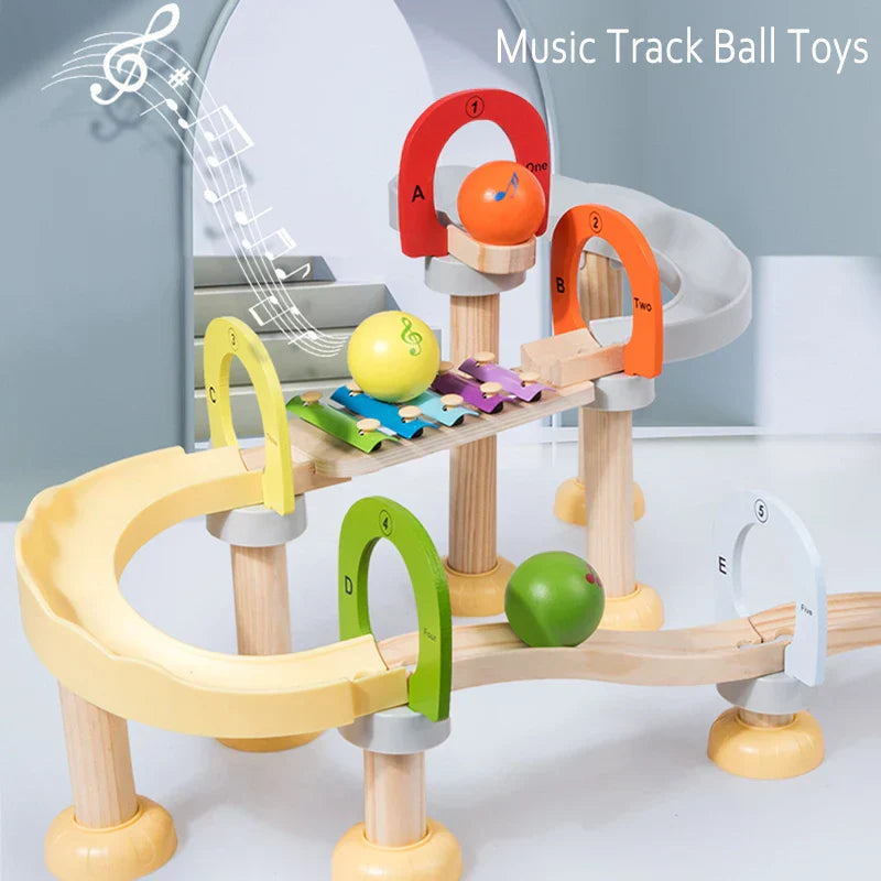 Muziek Marble Track™ - Montessori-melodieën - Zintuiglijk speelgoed