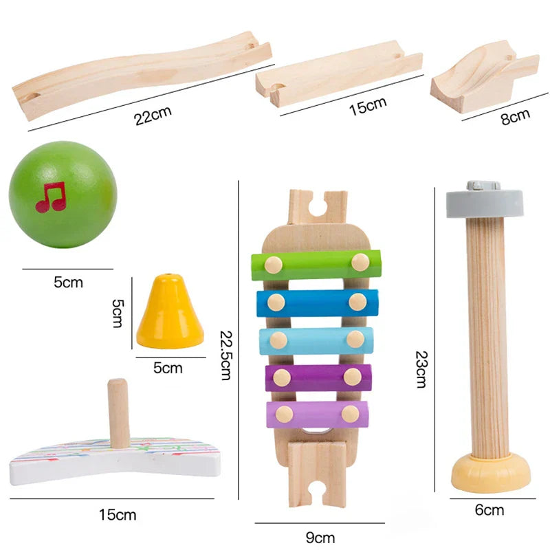 Muziek Marble Track™ - Montessori-melodieën - Zintuiglijk speelgoed