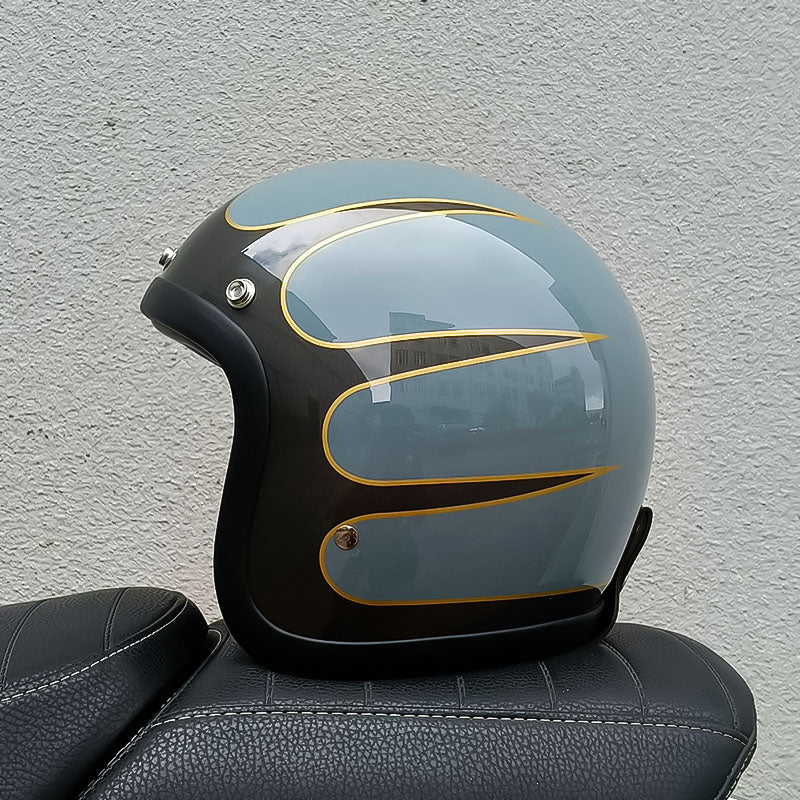 Casco moto vintage a basso profilo - Omologato DOT ed ECE