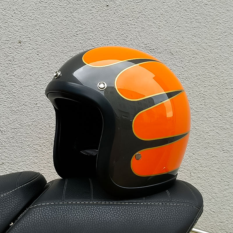 Casco moto vintage a basso profilo - Omologato DOT ed ECE