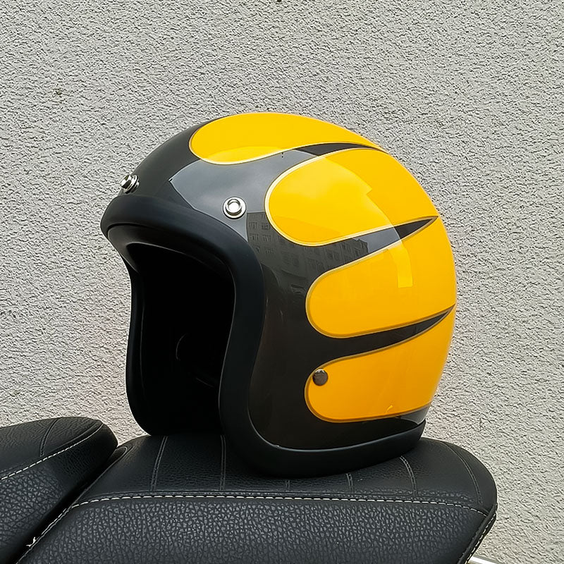 Casco moto vintage a basso profilo - Omologato DOT ed ECE