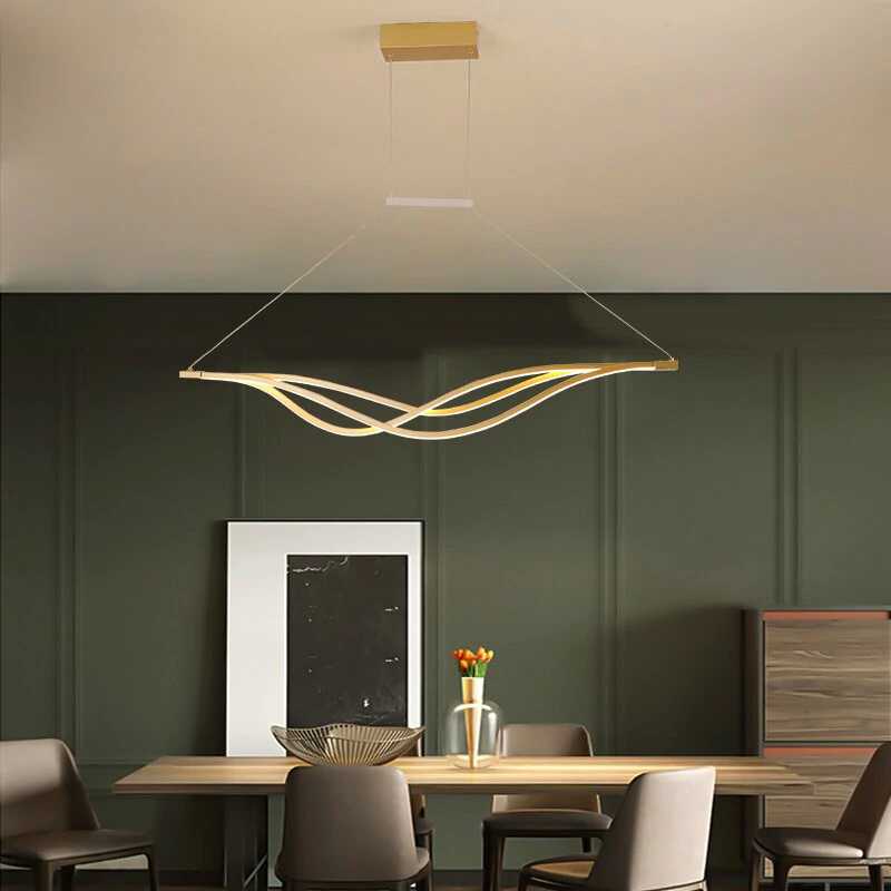 Modern LED Curved Pendant Light