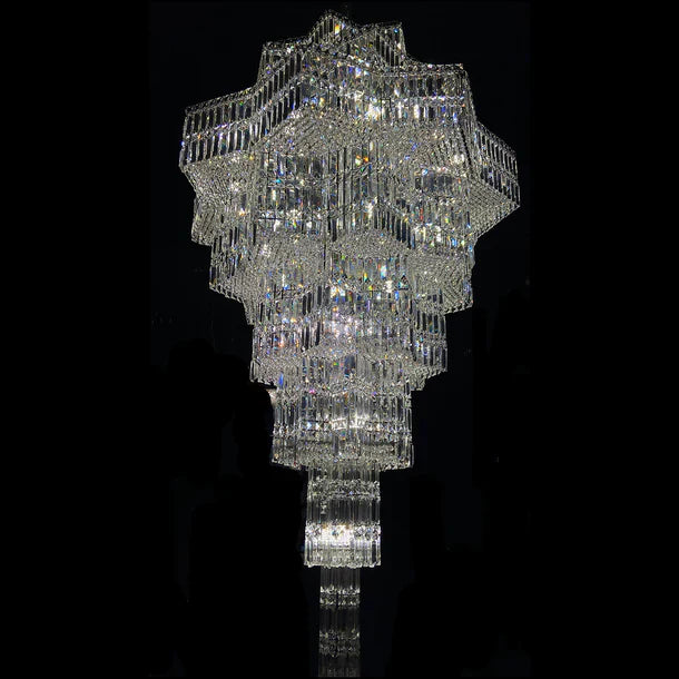 Ethereal Icefall Crystal Chandelier