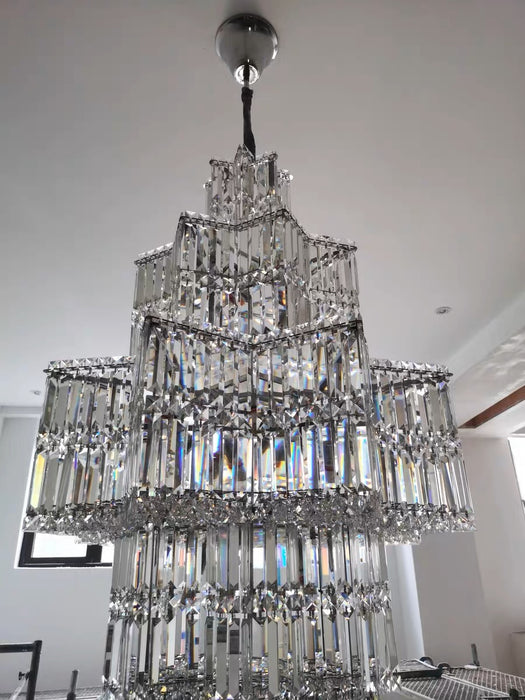 Ethereal Icefall Crystal Chandelier