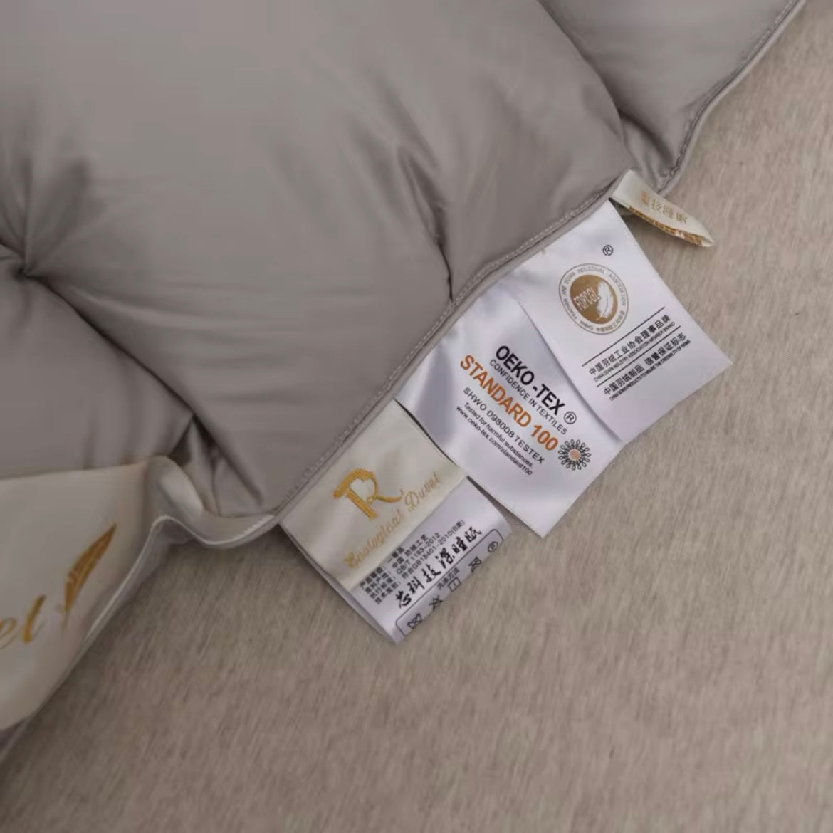 Splendore Grey Goose Down Comforter