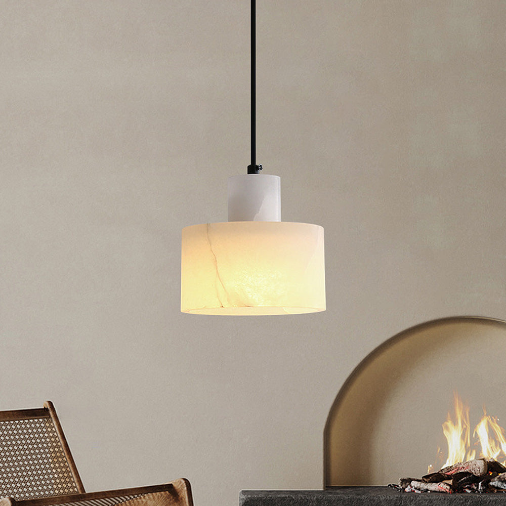 MarbreSimplicite - Scandinavian Hanging Lamp made of White Marble