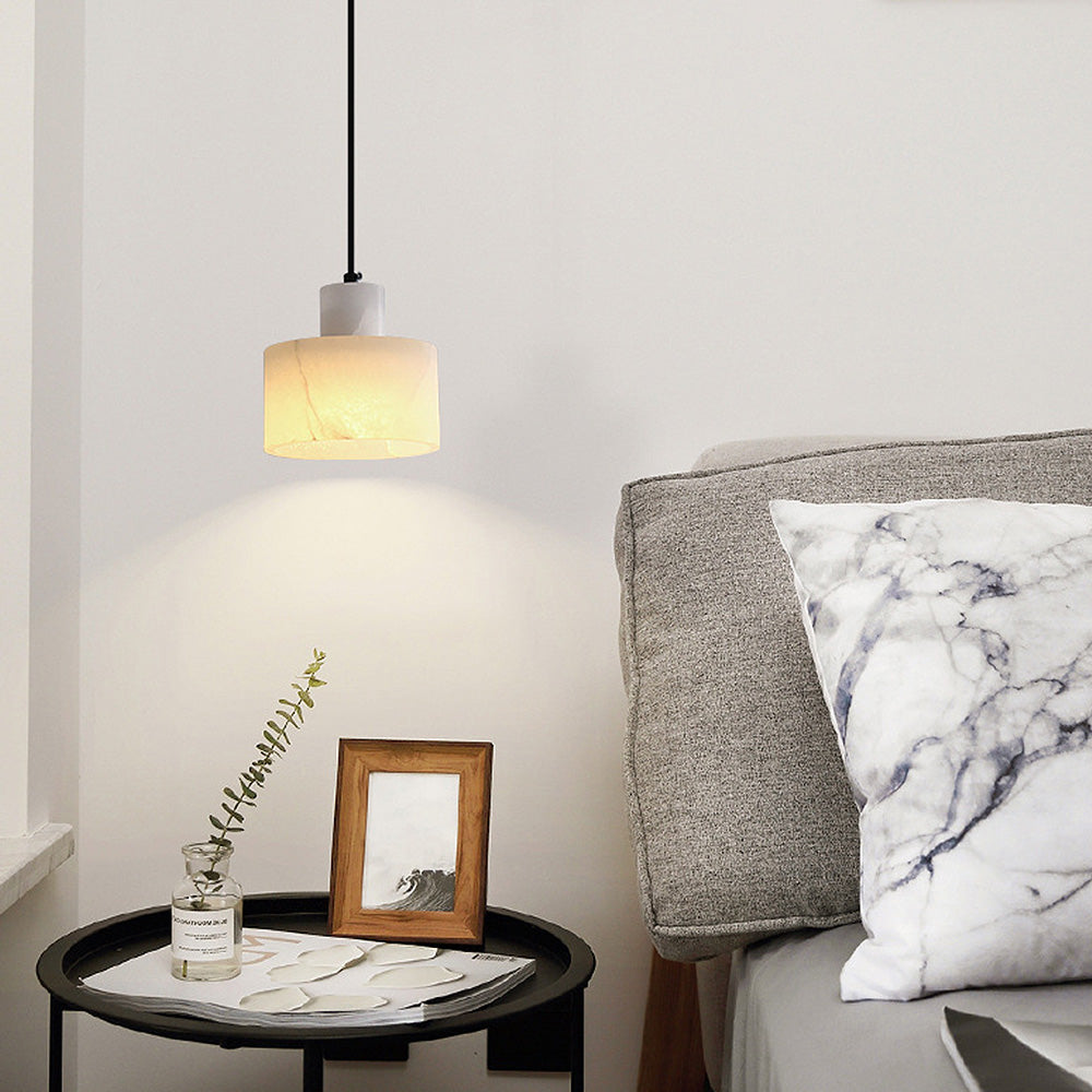 MarbreSimplicite - Scandinavian Hanging Lamp made of White Marble