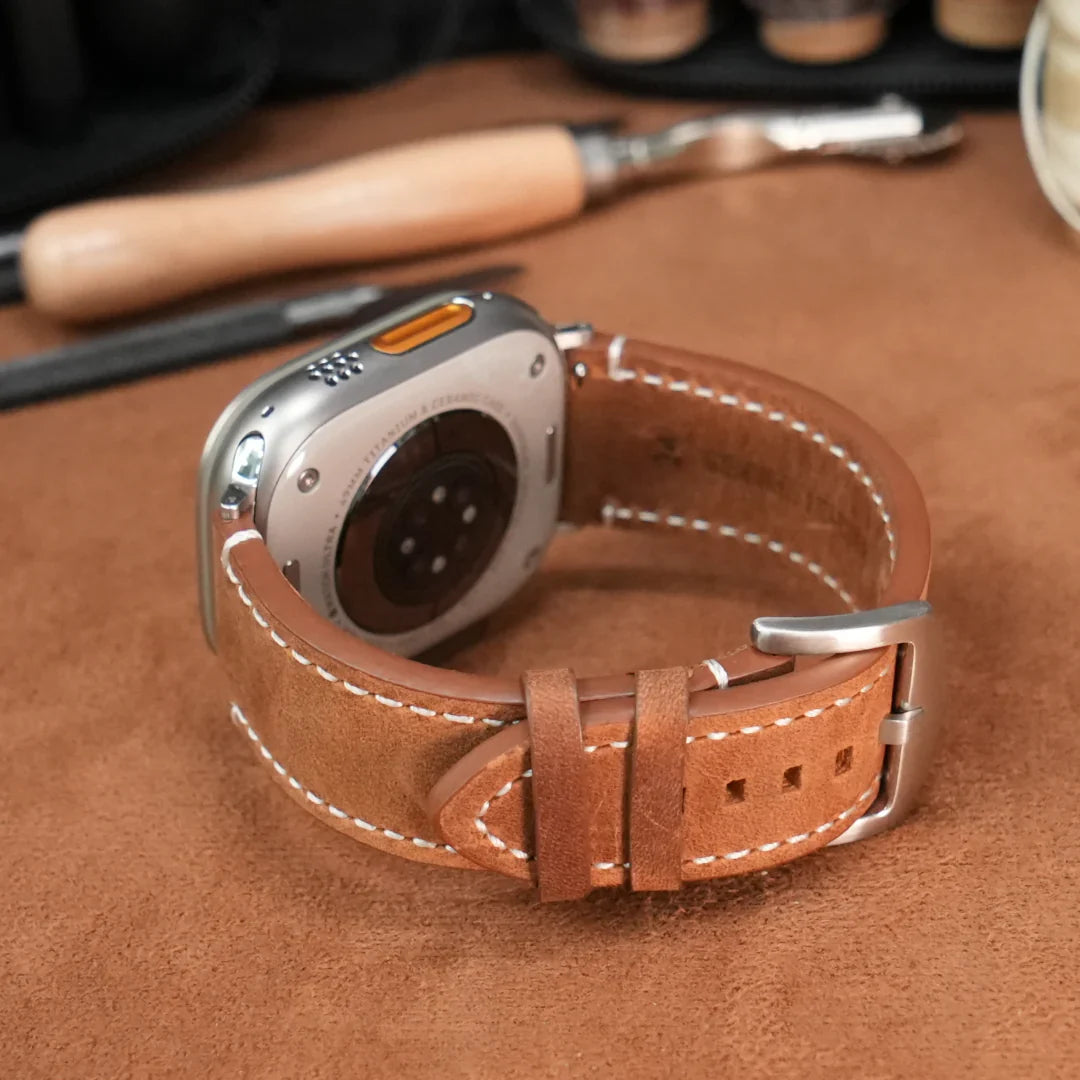 Banda de Cuero Vintage de Lujo para Apple Watch