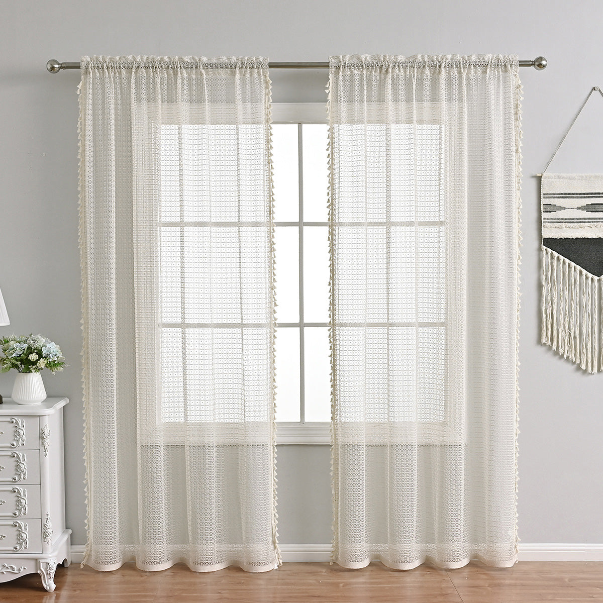 ChicVoile - Cortinas de gasa beige que combinan elegancia y suavidad para cada habitación