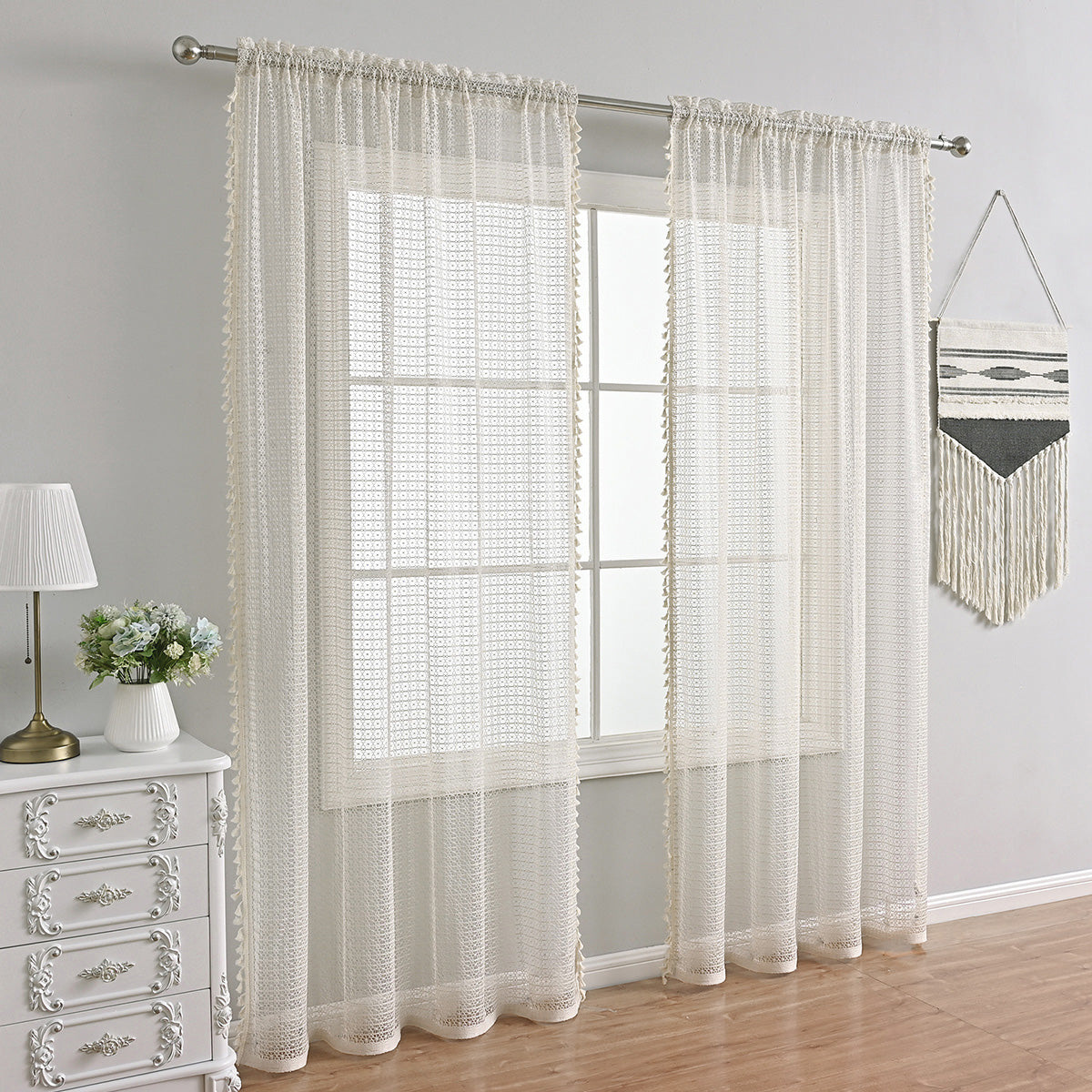 ChicVoile - Cortinas de gasa beige que combinan elegancia y suavidad para cada habitación