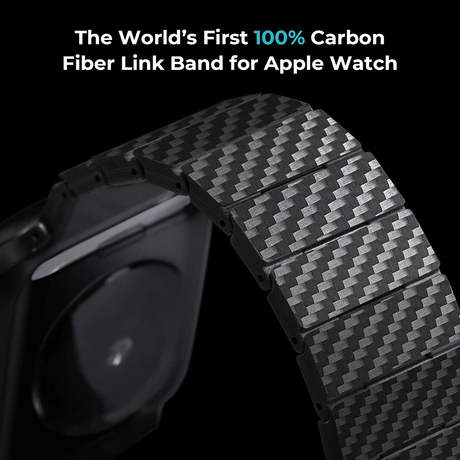 Kolfiber Apple Watch-band + Slim Aramid Fiber Skyddande Fodral