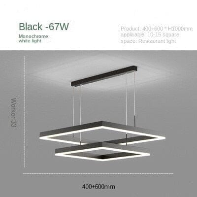 Square Twin Pendant Chandelier