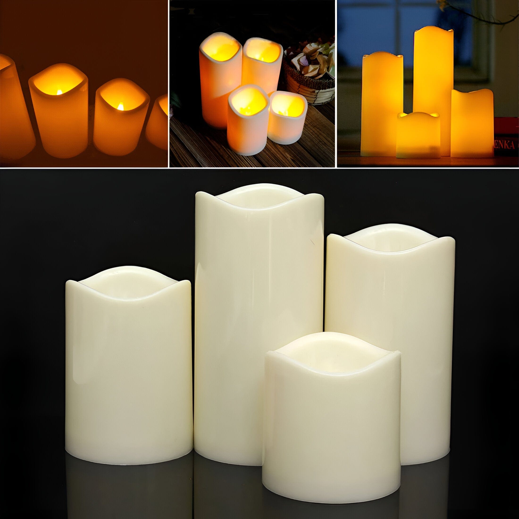 Cylindrical Flickering Flameless Electronic Candle