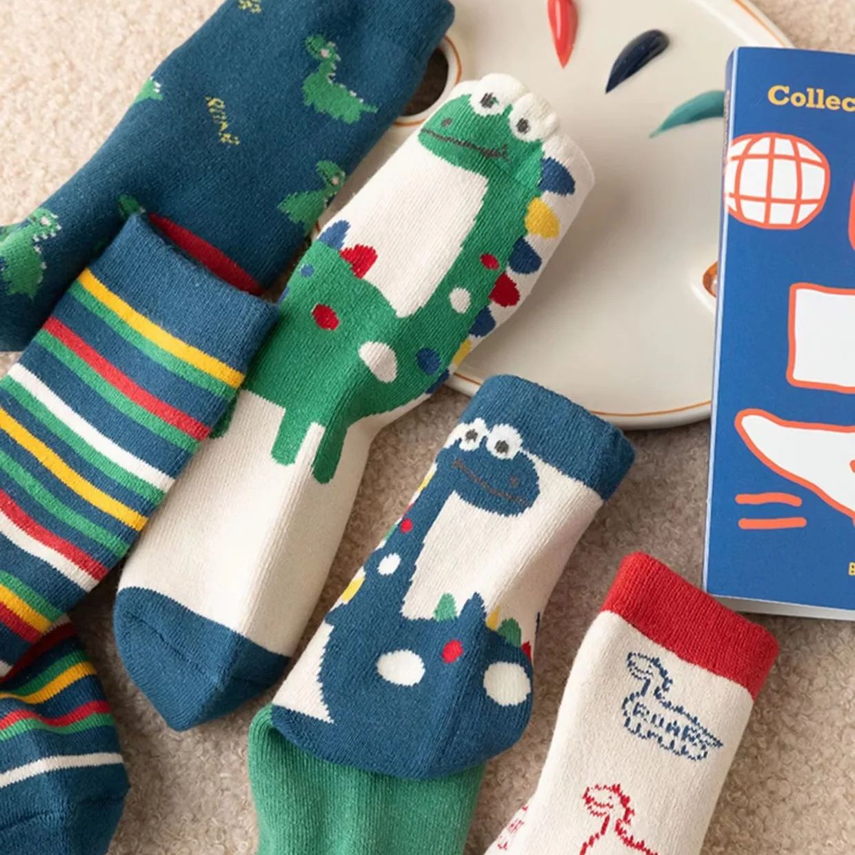 Heavy Cotton Kids Dino Socks