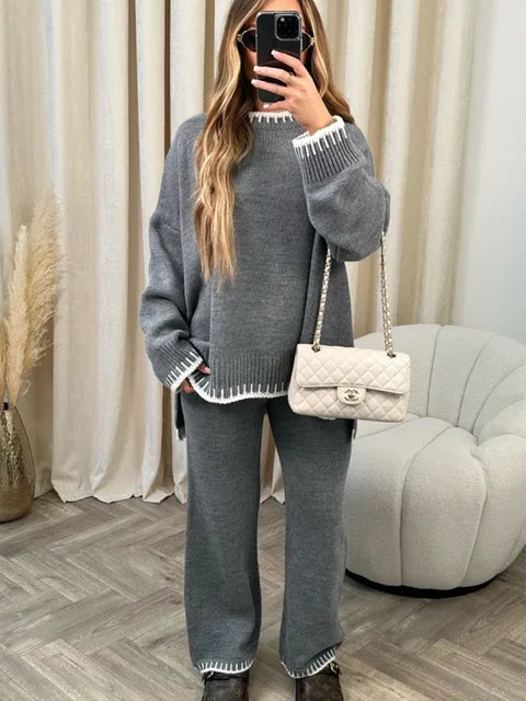 Knitted Set | Autumn Soft sweater + long pants