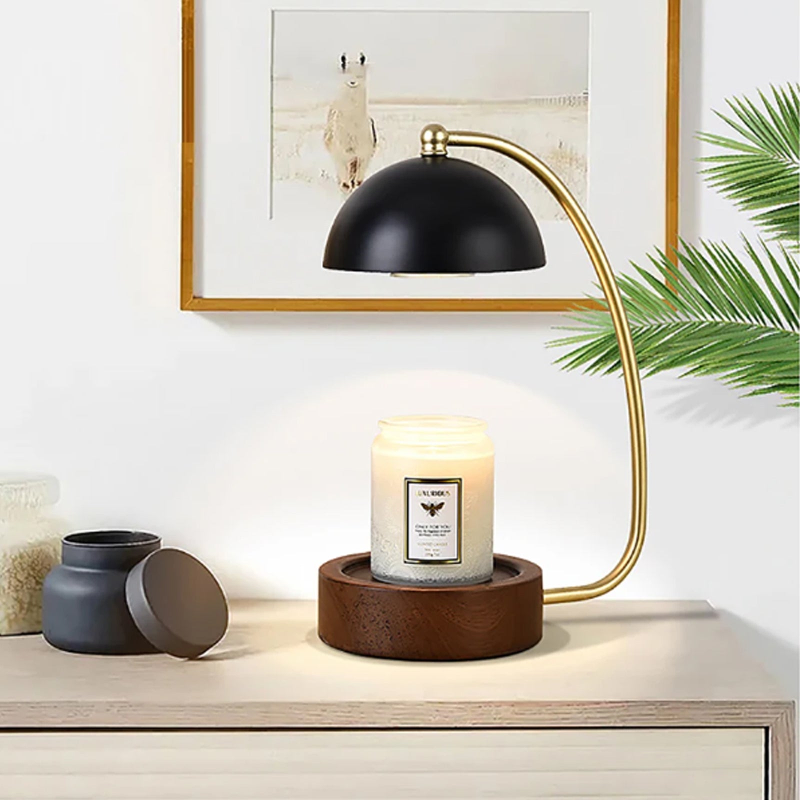 Golden Stand Dome Candle Warmer