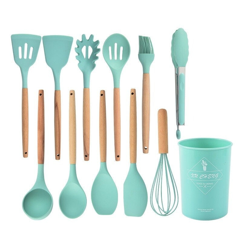 Conjunto de Utensílios de Silicone