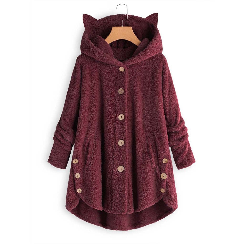 Manteau à capuche à oreilles de chat tendance