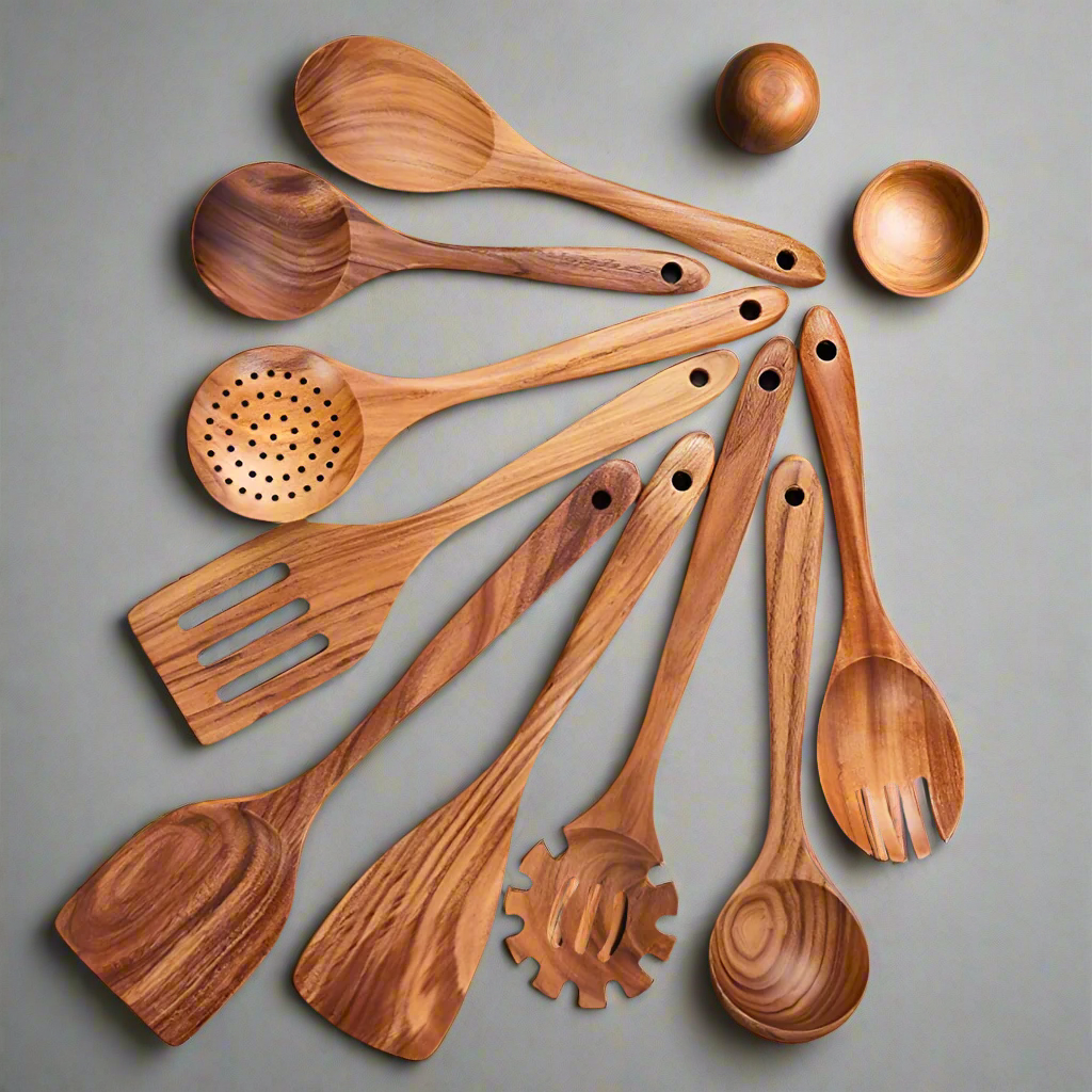 Teak Wooden Utensil Set