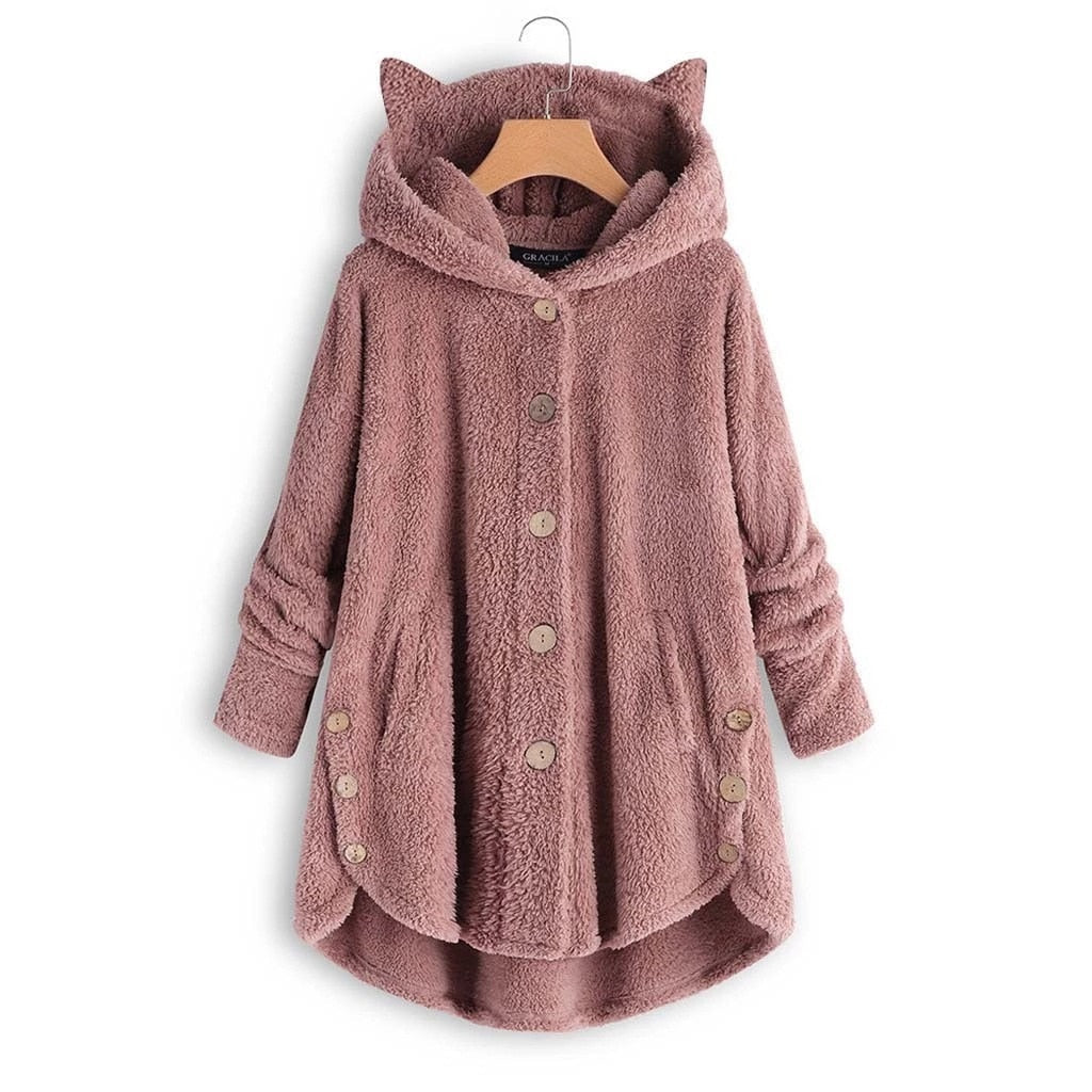 Manteau à capuche à oreilles de chat tendance