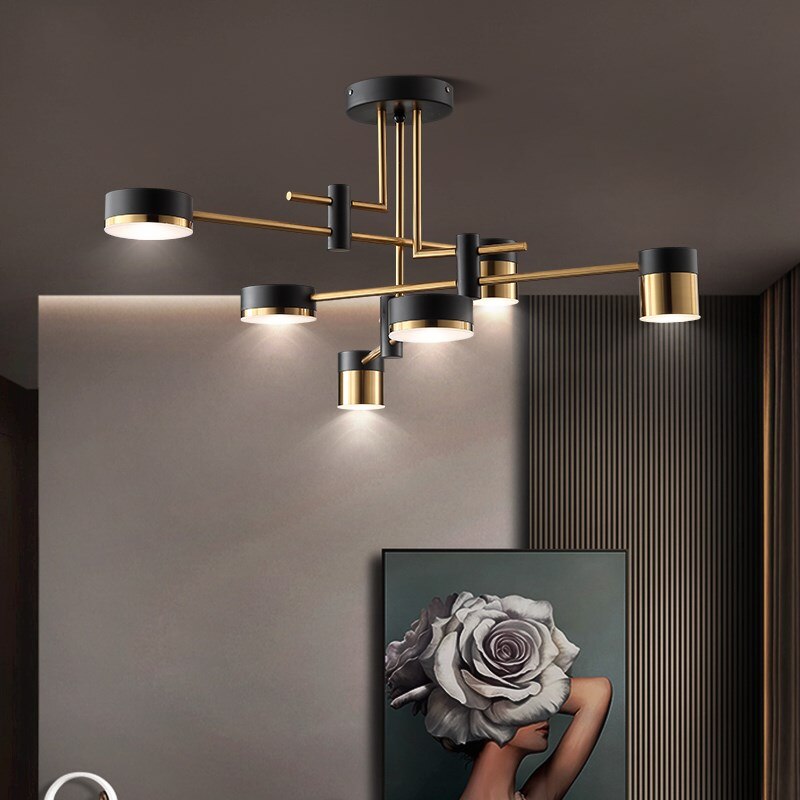 Exquisite Black Golden Nordic Chandelier