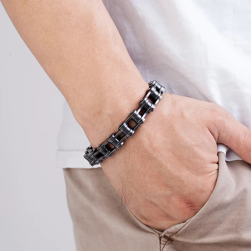 Titan Craft Vintage Black Chain Bracelet