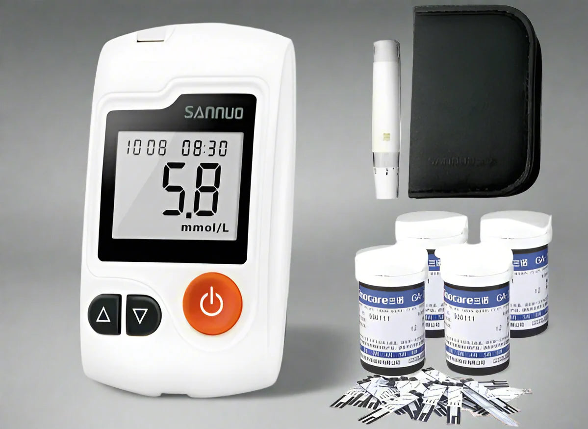 Eve Sinocare GA-3 bloedglucosemeter – Nauwkeurige diabetestestset met strips en lancetten