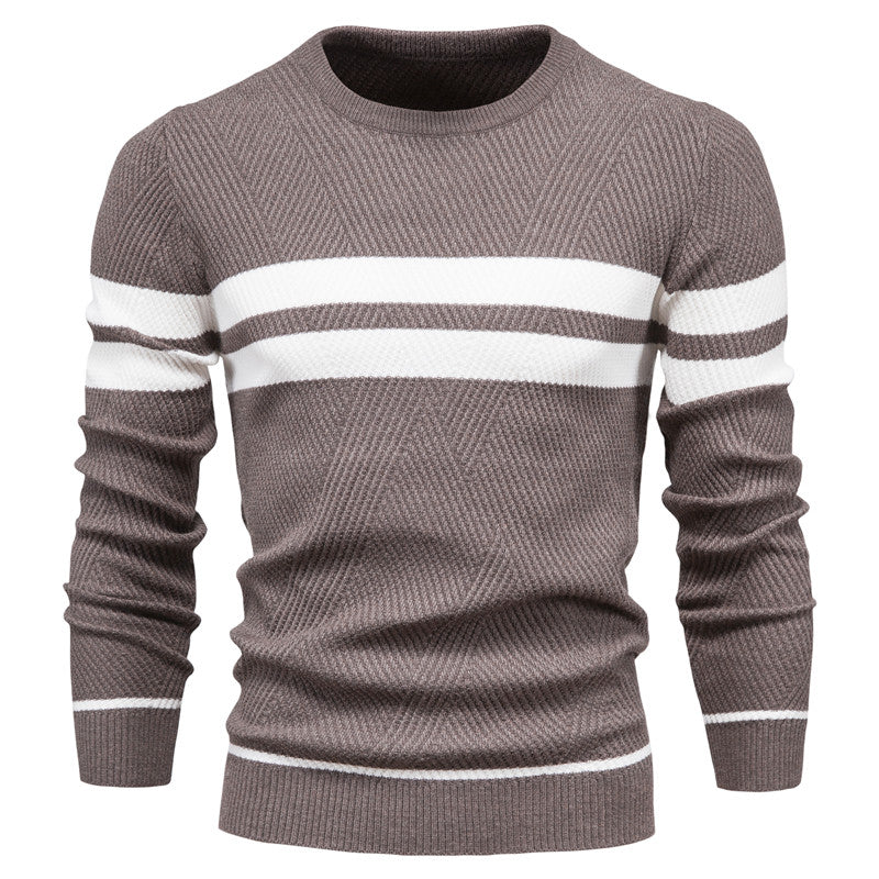 New Autumn Men’s Pullover Sweater – O-Neck, Long Sleeve, Slim Fit