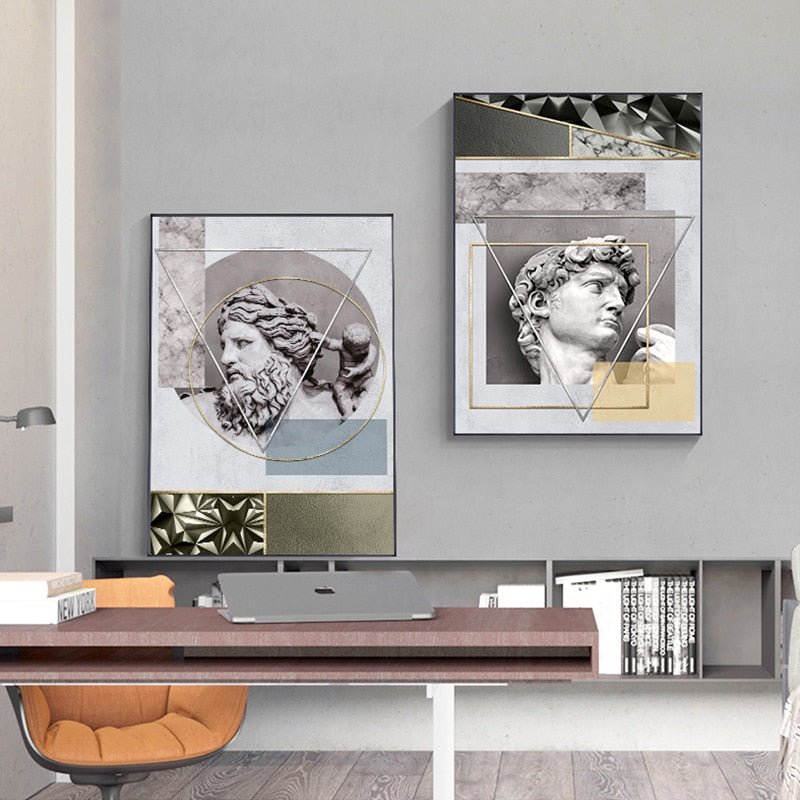 Abstract Statue Wall Paintings