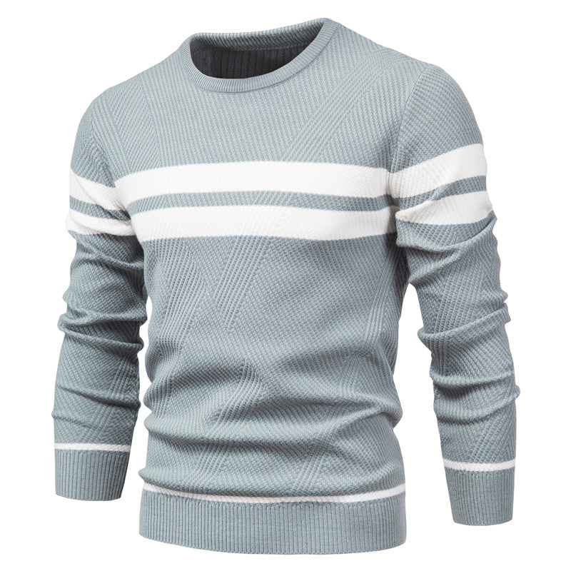 New Autumn Men’s Pullover Sweater – O-Neck, Long Sleeve, Slim Fit