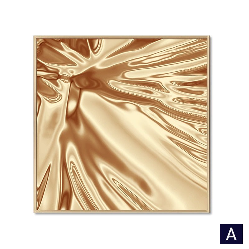 Abstract Nordic Golden Canvas