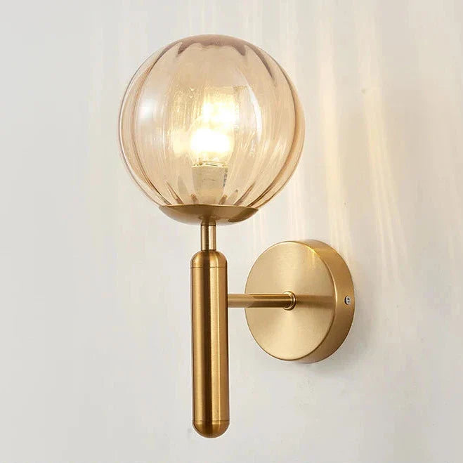 OrbeLuminous - Lámpara de pared con globo de cristal