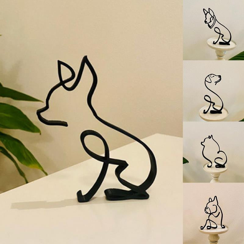 Vrimlo® Iron Dog and Cat Sculptures