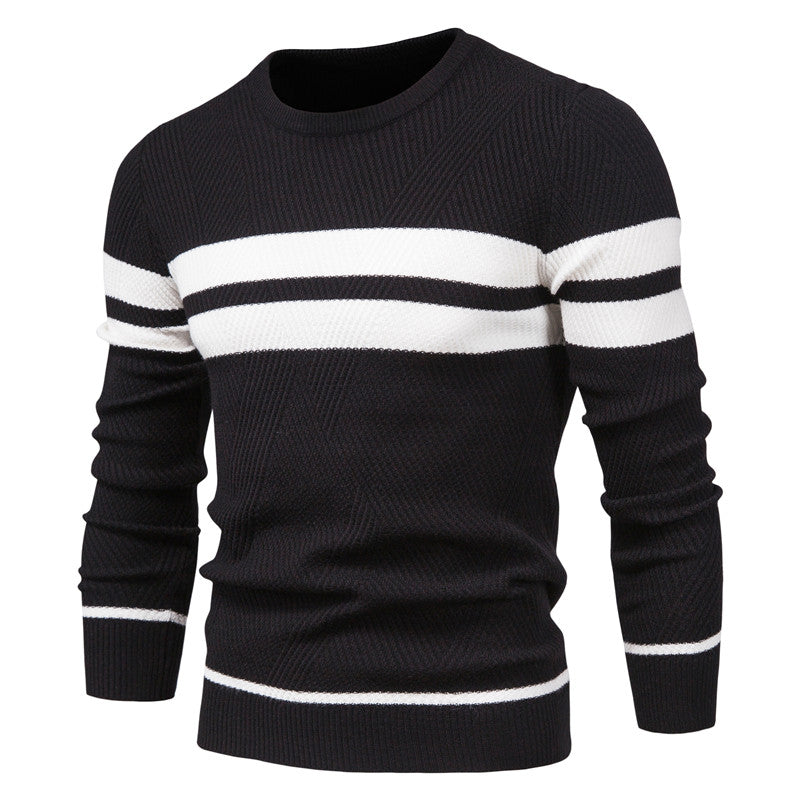 New Autumn Men’s Pullover Sweater – O-Neck, Long Sleeve, Slim Fit