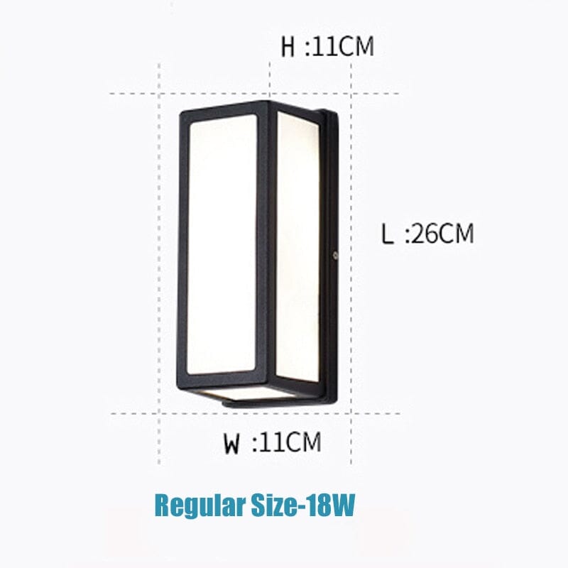 Lampada da parete a LED rettangolare da esterno con sensore di movimento