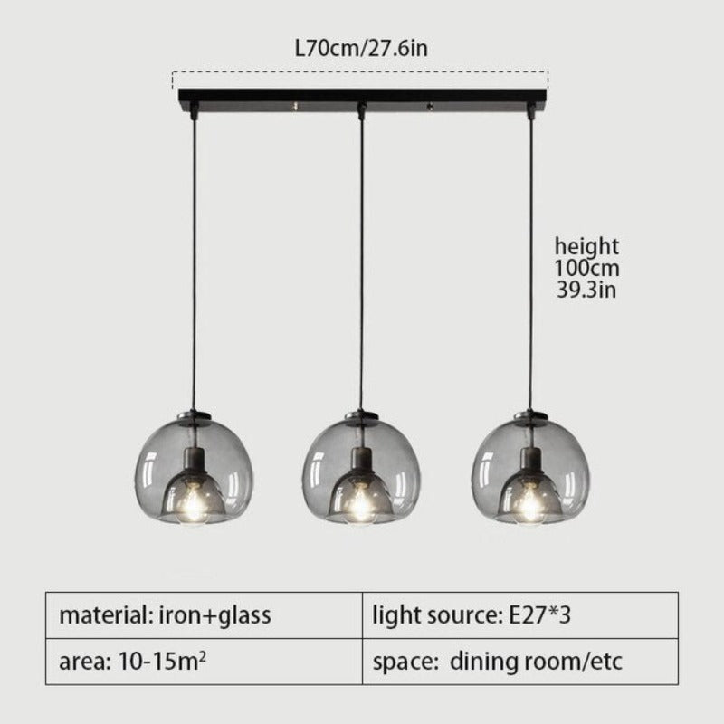 Lampada a sospensione a LED nordica scura