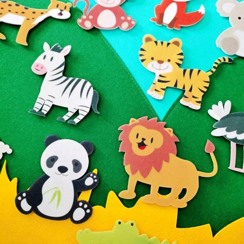 DIY Animal™ - Fix the animals in place - DIY Animal themed felt board