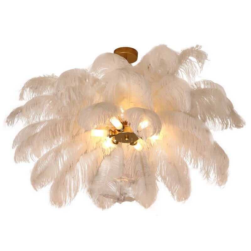 Chandelier en plumes moderne